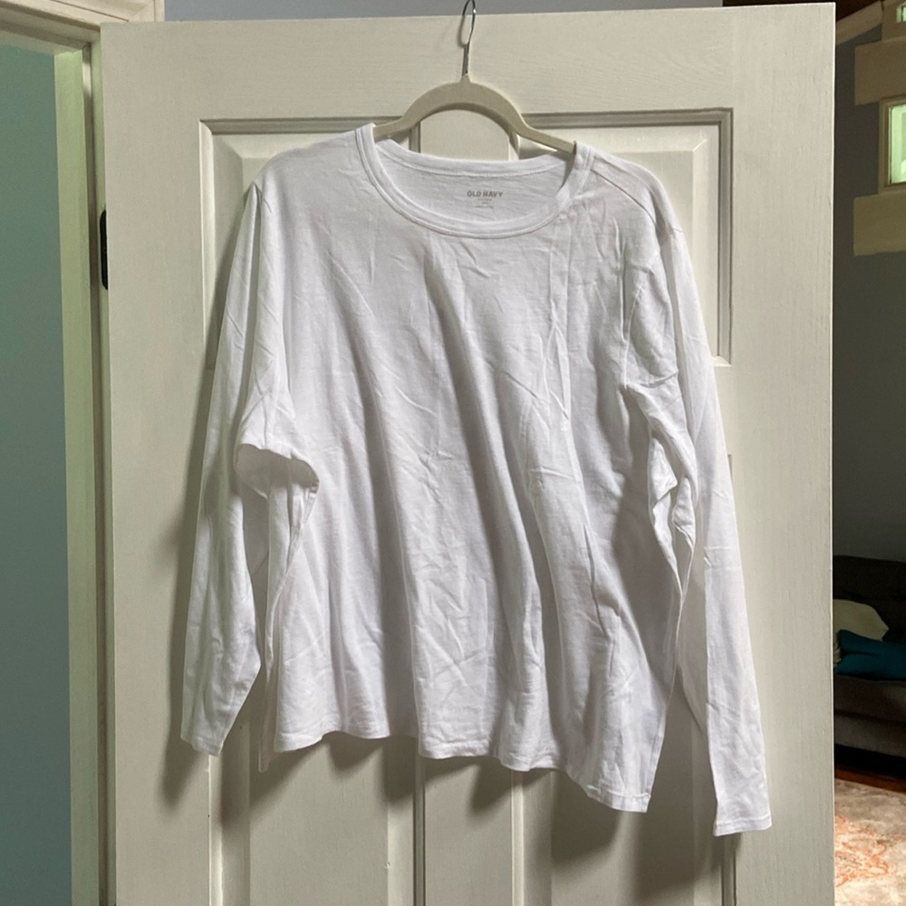 Never worn cotton long sleeve in white